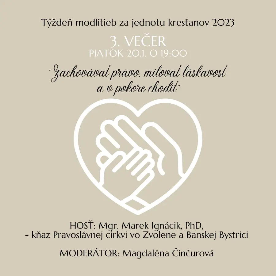 Tretí večer ONLINE modlitebného stretnutia