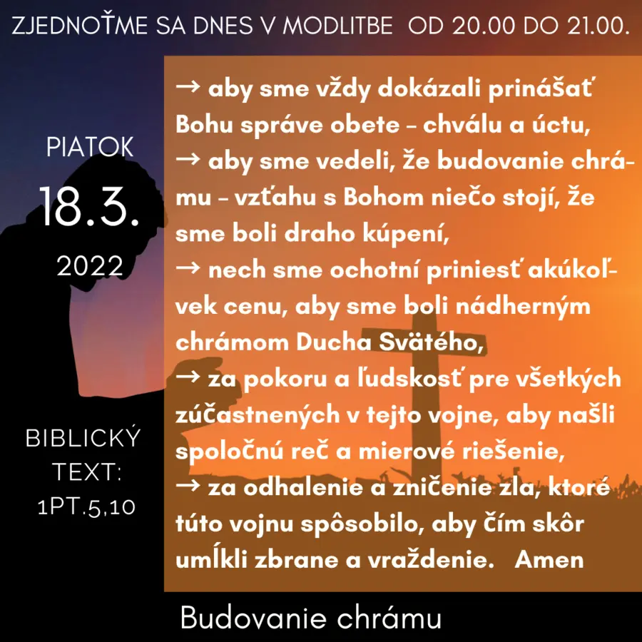 BUDOVANIE CHRÁMU