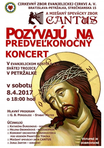 Predveľkonočný koncert CANTUS-u 8. 4.
