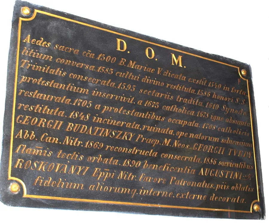 O tabuli v rímskokatolíckom kostole v Žiline