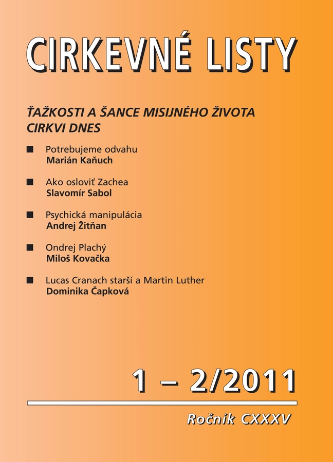 Avízo na Cirkevné listy 1 - 2011