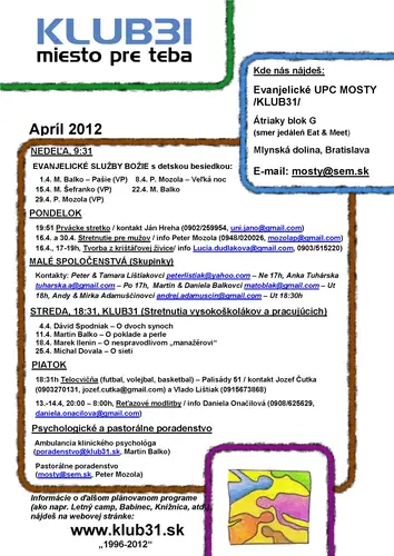 UPC MOSTY v apríli 2012