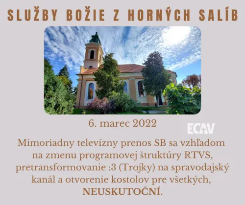 TV prenos SB z Horných Salíb sa NEUSKUTOČNÍ