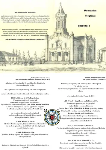 Pozvánka na slávnosti do Budapešti 9. 4. 