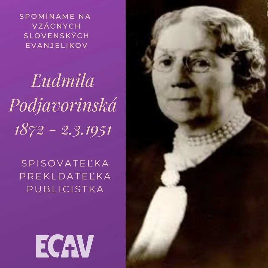 Spomíname na vzácnych evanjelikov: Ľudmila Podjavorinská