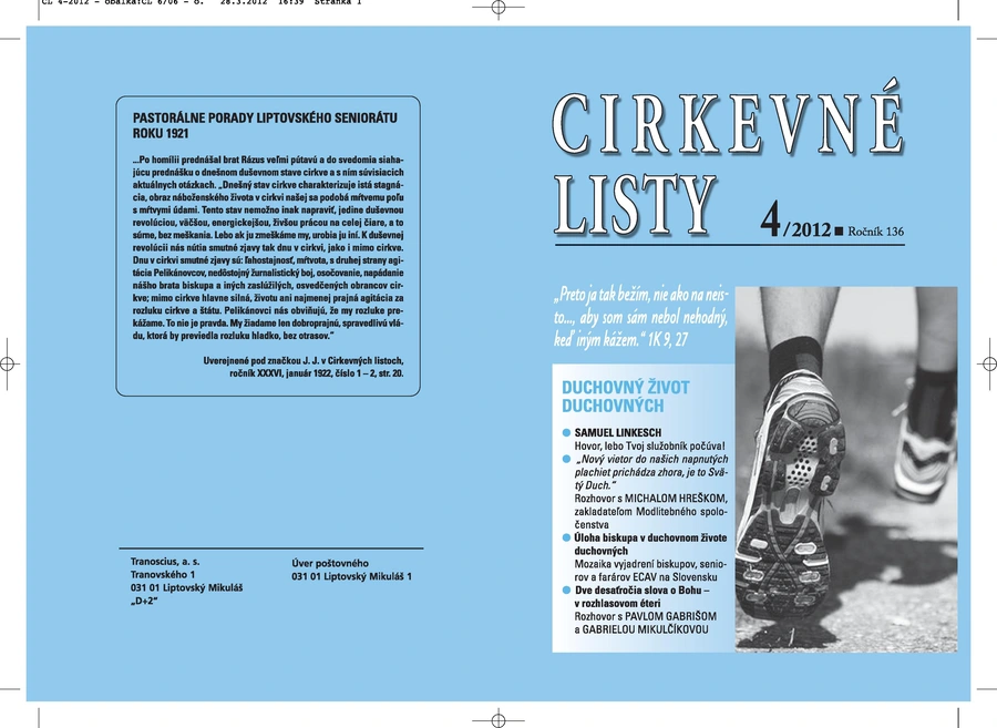 Cirkevné listy č. 4 - 2012