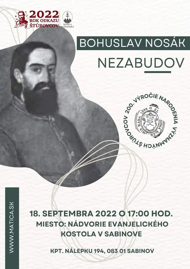 Spomienka na Bohuslava Nosáka Nezabudova