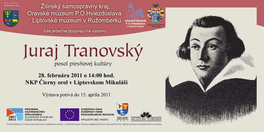 Výstava o J. Tranovskom teraz v L. Mikuláši