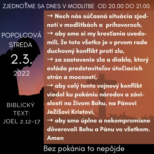 „Bez pokánia to nepôjde“