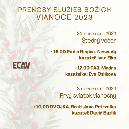 Prenosy Služieb Božích, Vianoce 2023