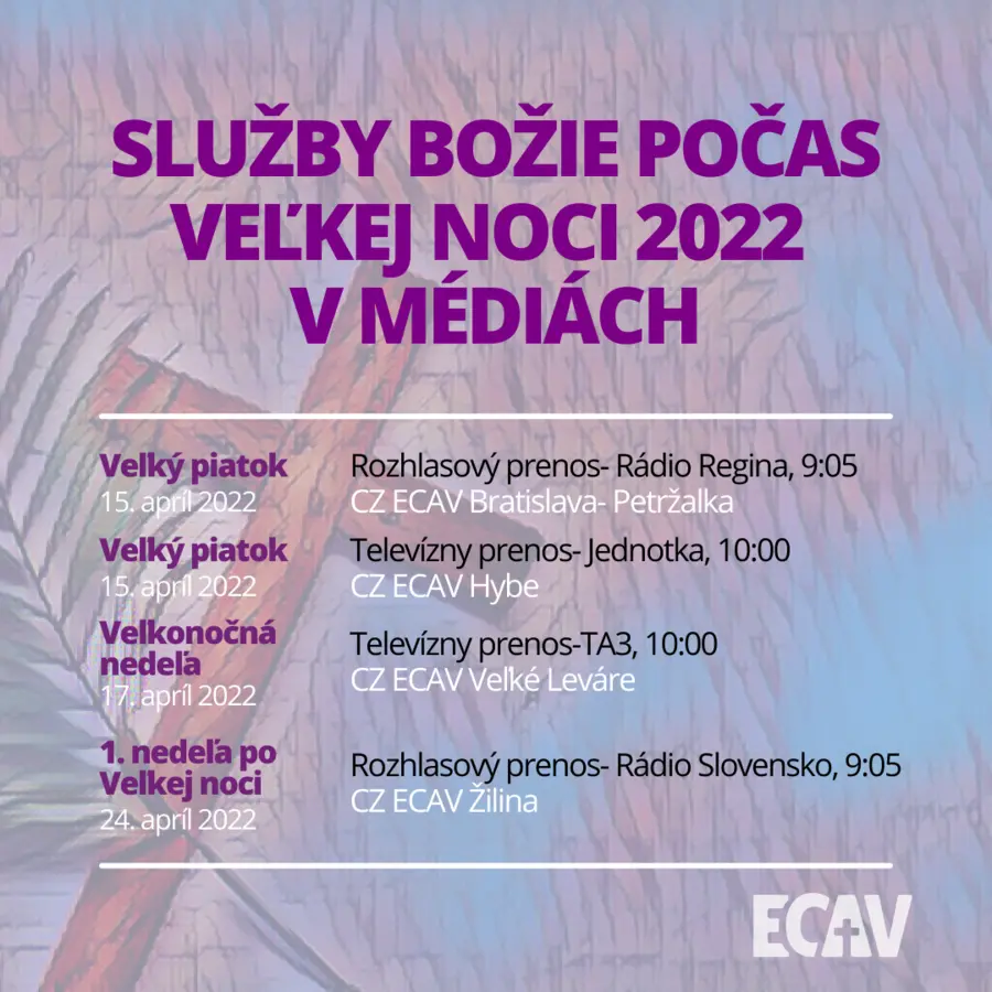 Služby Božie v médiách- Veľká noc 2022