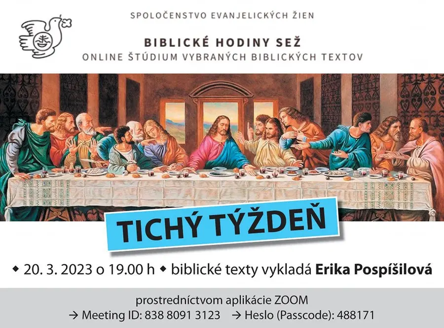 Tichý týždeň- biblická hodina SEŽ