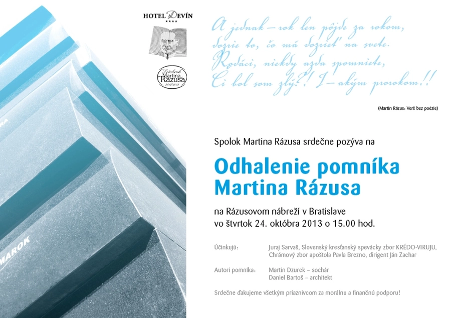 Odhalenie pomníka Martina Rázusa 24. 10.