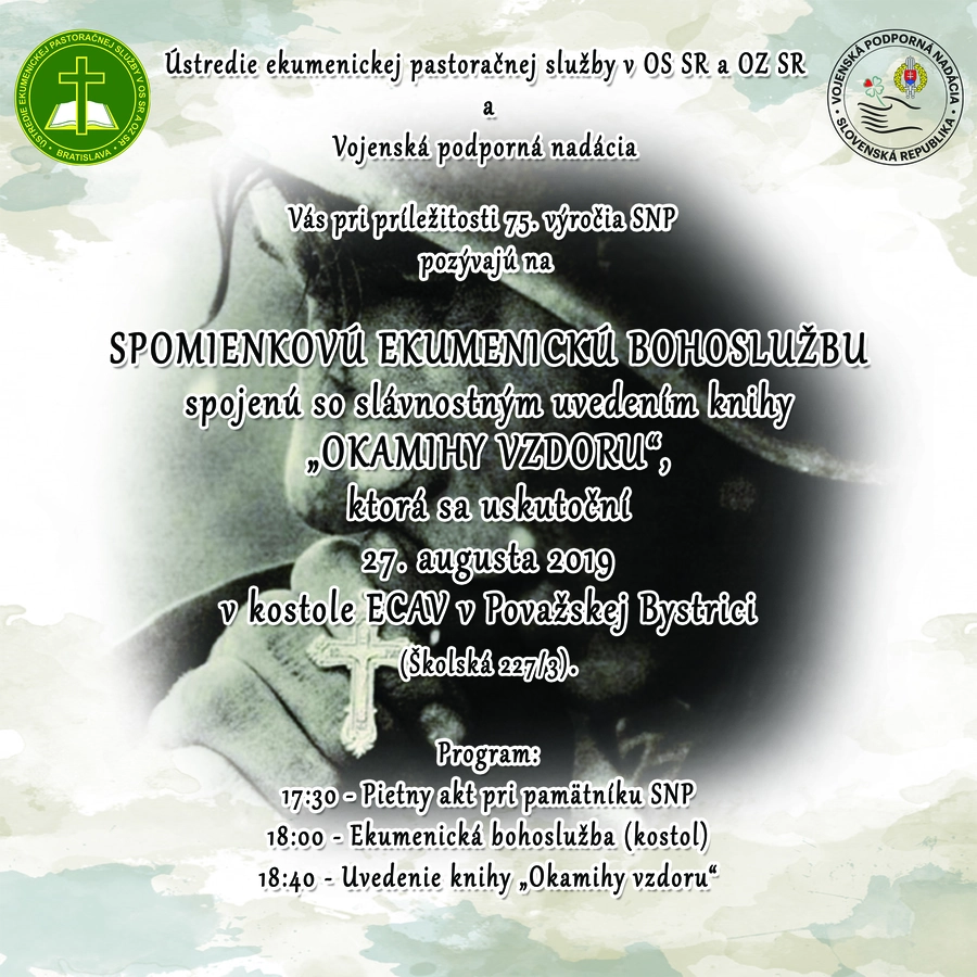 Pripravujú ekumenickú bohoslužbu pri 75. výročí SNP