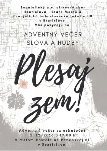 Adventný večer v Malom kostole 1. 12.