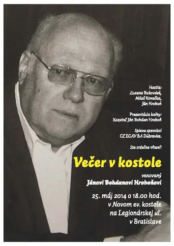 Večer venovaný J. B. Hroboňovi