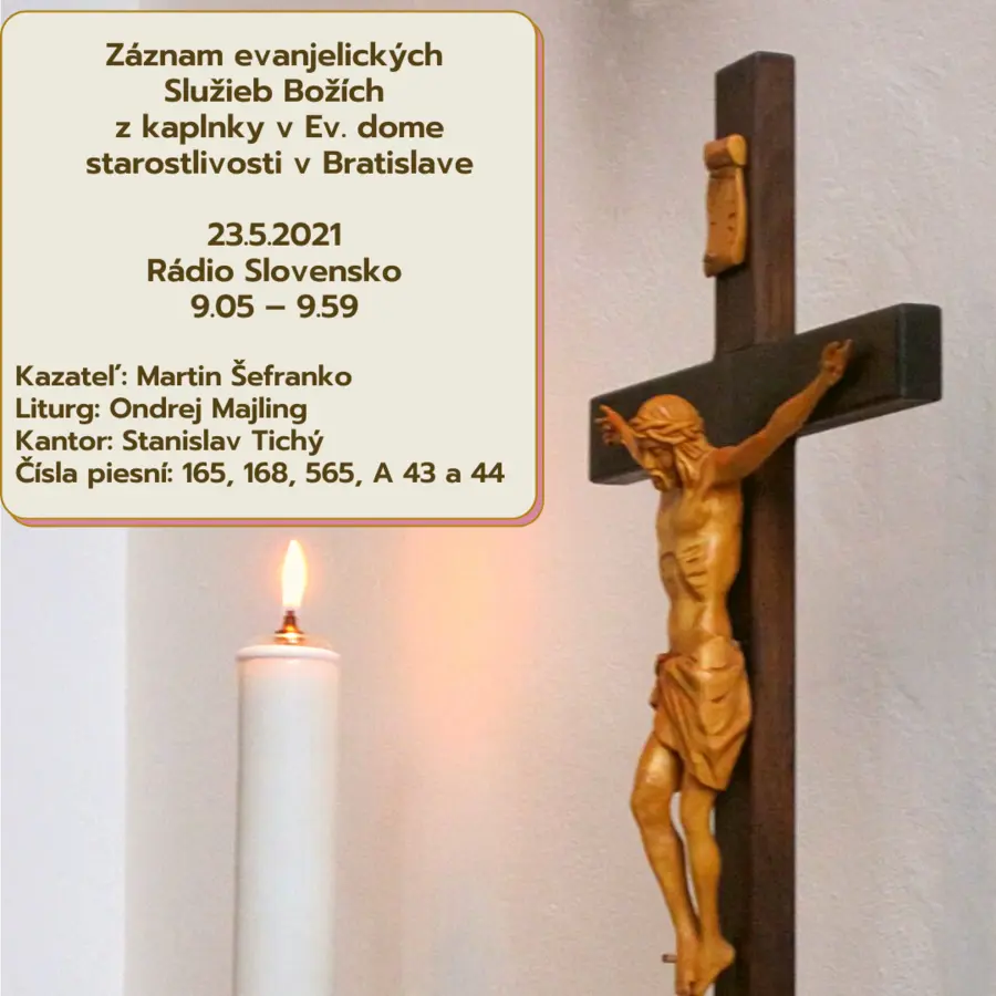 ROZHLASOVÝ PRENOS SLUŽIEB BOŽÍCH Z Bratislavy, 23.5.2021 o 9:05