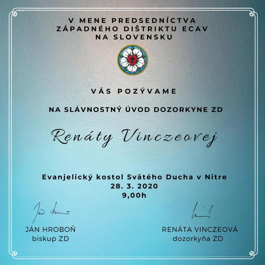 Úvod dozorkyne ZD Renáty Vinczeovej