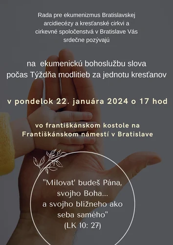 Týždeň modlitieb za jednotu kresťanov 2024