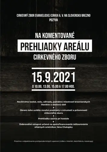 Prehliadky v CZ ECAV Brezno