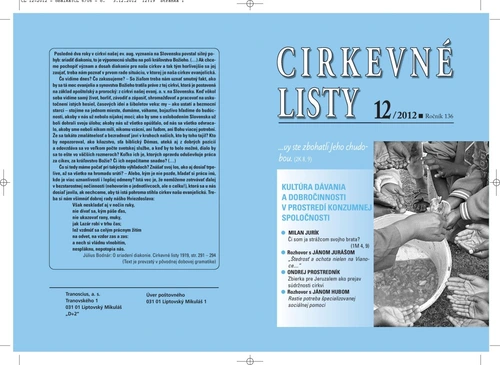 Vyšli Cirkevné listy č. 12 − 2012