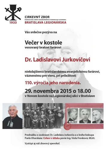 O Dr. Ladislavovi Jurkovičovi 29. 11.