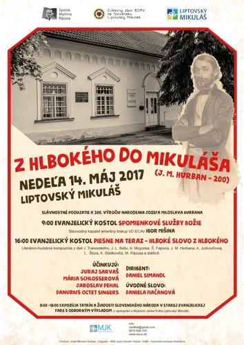 Z Hlbokého do Mikuláša (J. M. Hurban – 200) 14. 5.