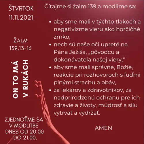 ON TO MÁ V RUKÁCH