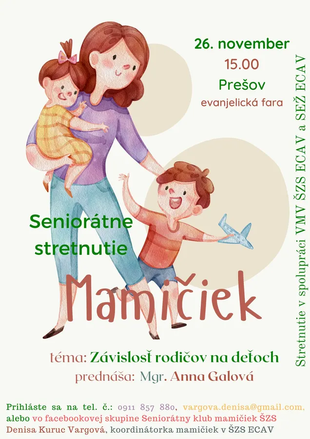 Pozvanie pre mamičky na seniorátne stretnutie
