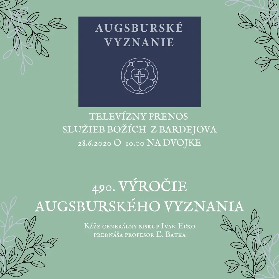 Služby Božie pri príležitosti 490. výročia Augsburského vyznania