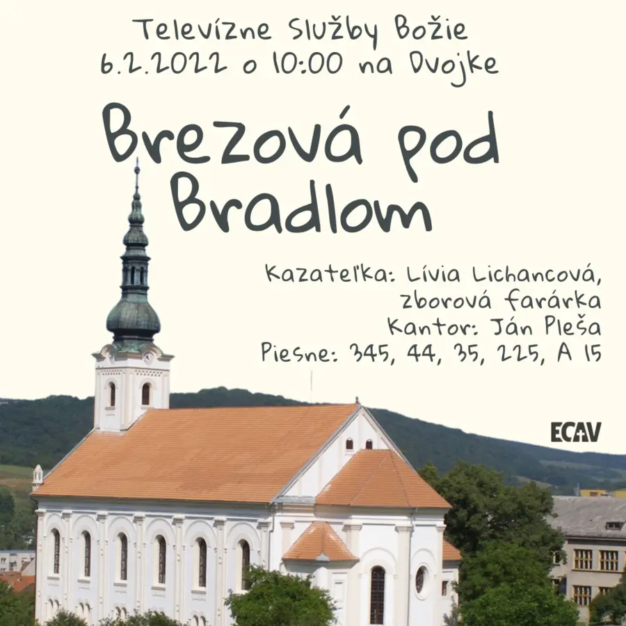 Televízny prenos Služieb Božích z Brezovej pod Bradlom, 6.2.2022