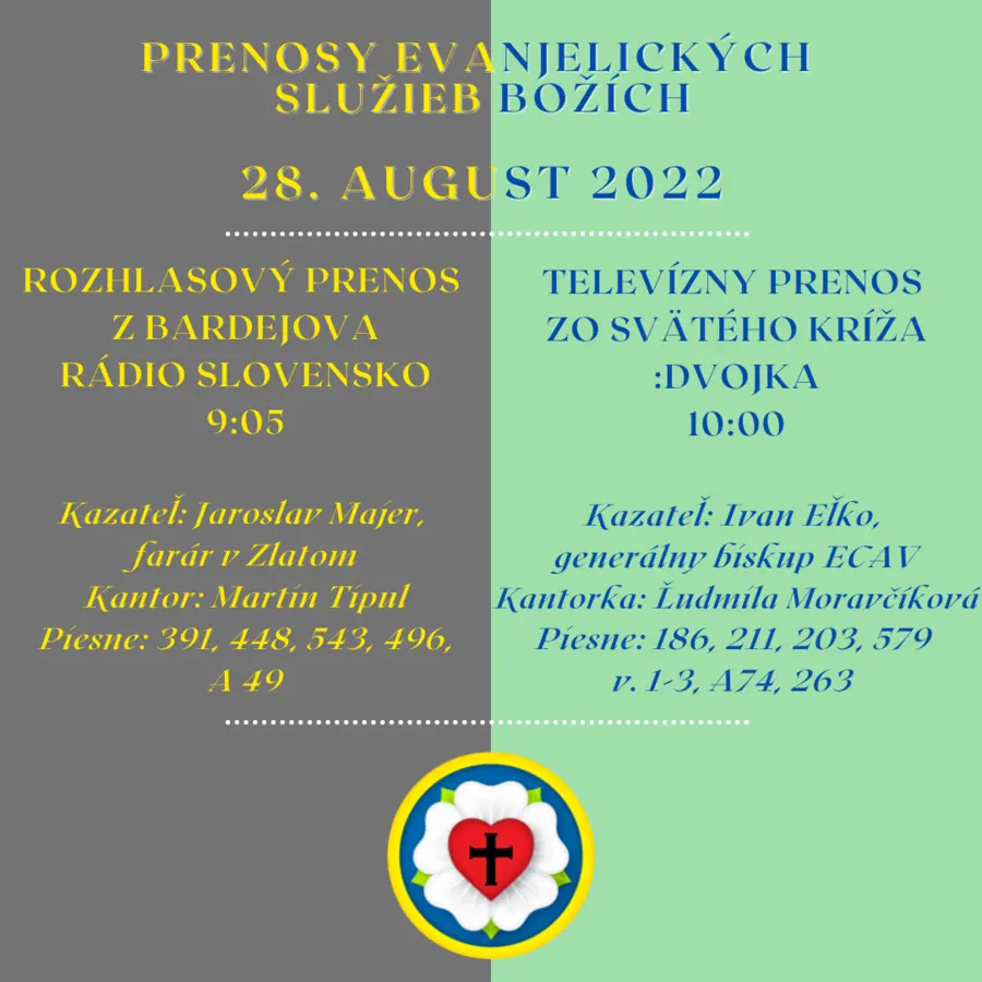 Evanjelické prenosy SB v RTVS, 28.8.2022