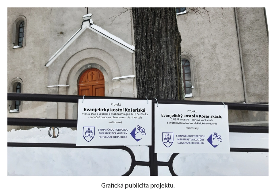 Sanácia vlhkosti a rekonštrukcia elektroinštalácie kostola v Košariskách
