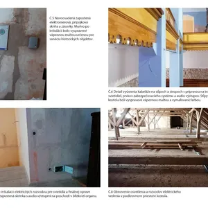 Sanácia vlhkosti a rekonštrukcia elektroinštalácie kostola v Košariskách