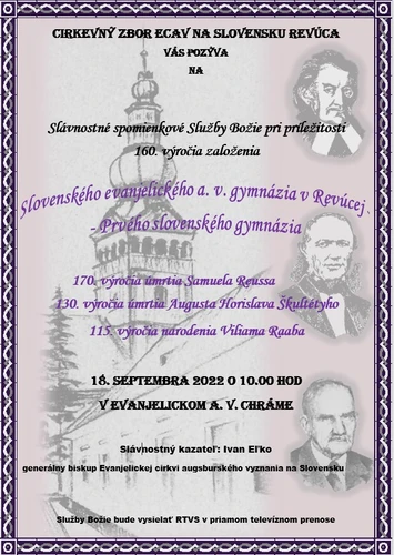 V Revúcej si pripomenú prvé slovenské gymnázium