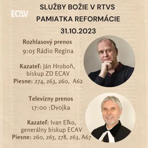 Prenosy na Pamiatku reformácie 2023