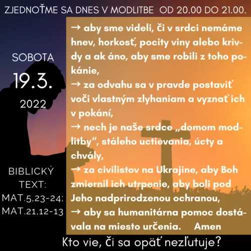 UDRŽIAVANIE CHRÁMU V ČISTOTE