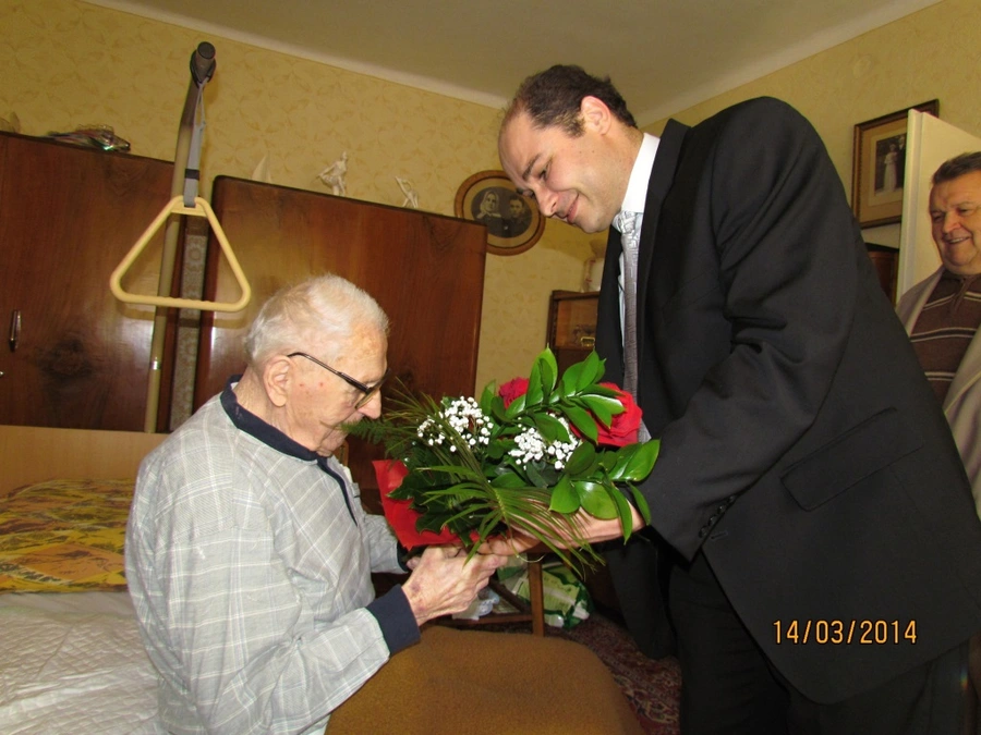 Blahoželanie storočnému cirkevníkovi