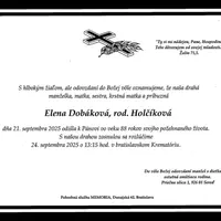 Zomrela Elena Dobáková