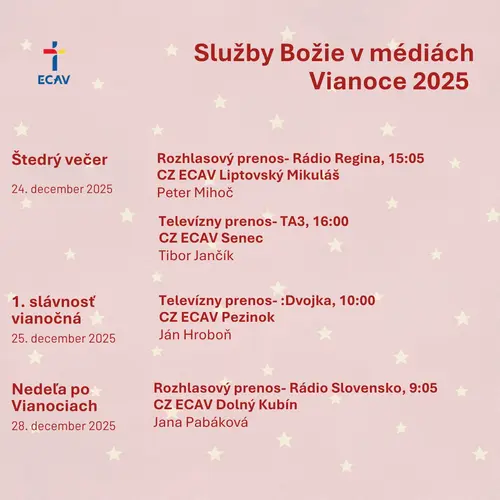 Služby Božie v médiách- Vianoce 2025