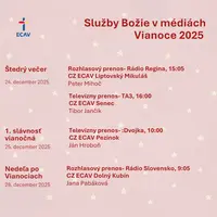 Služby Božie v médiách- Vianoce 2025