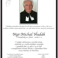 Zomrel brat farár v. v. Michal Hudák